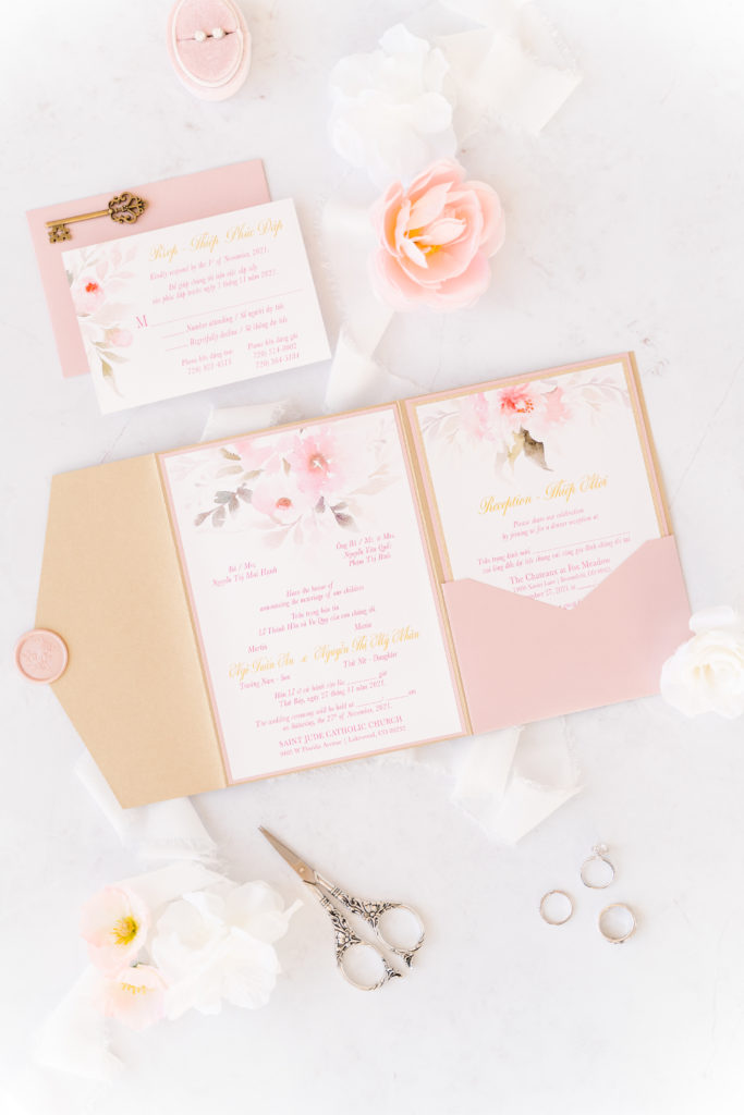 Wedding Invitation Flat Lay Tips for a Photography Friendly Wedding Day
