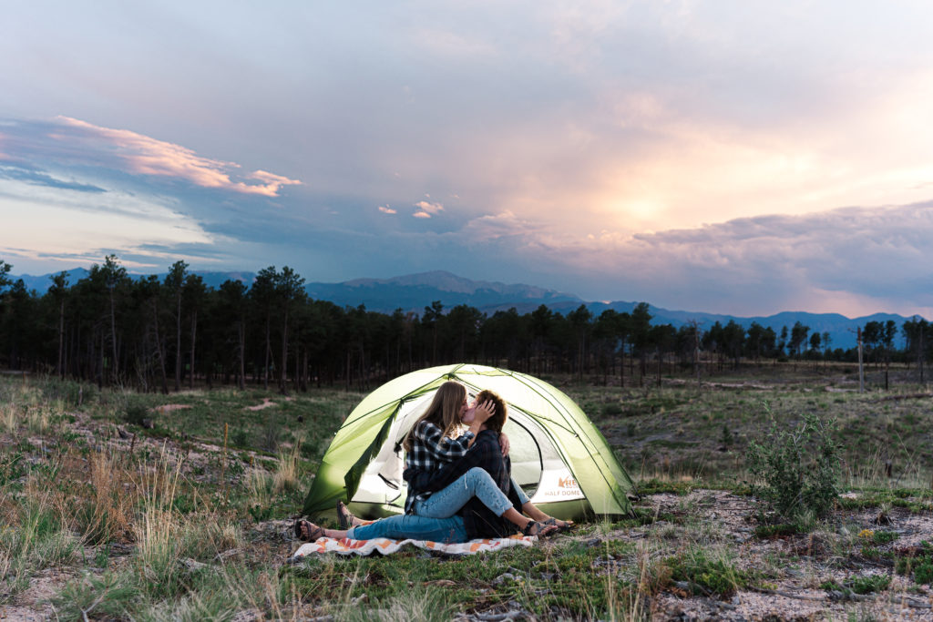 Black Forest Regional Park Engagement Flash in Tent Shot