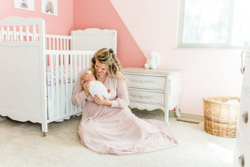 Colorado Lifestyle Newborn Photos Light and Airy Elena Spraguer Photography Mom and Daughter