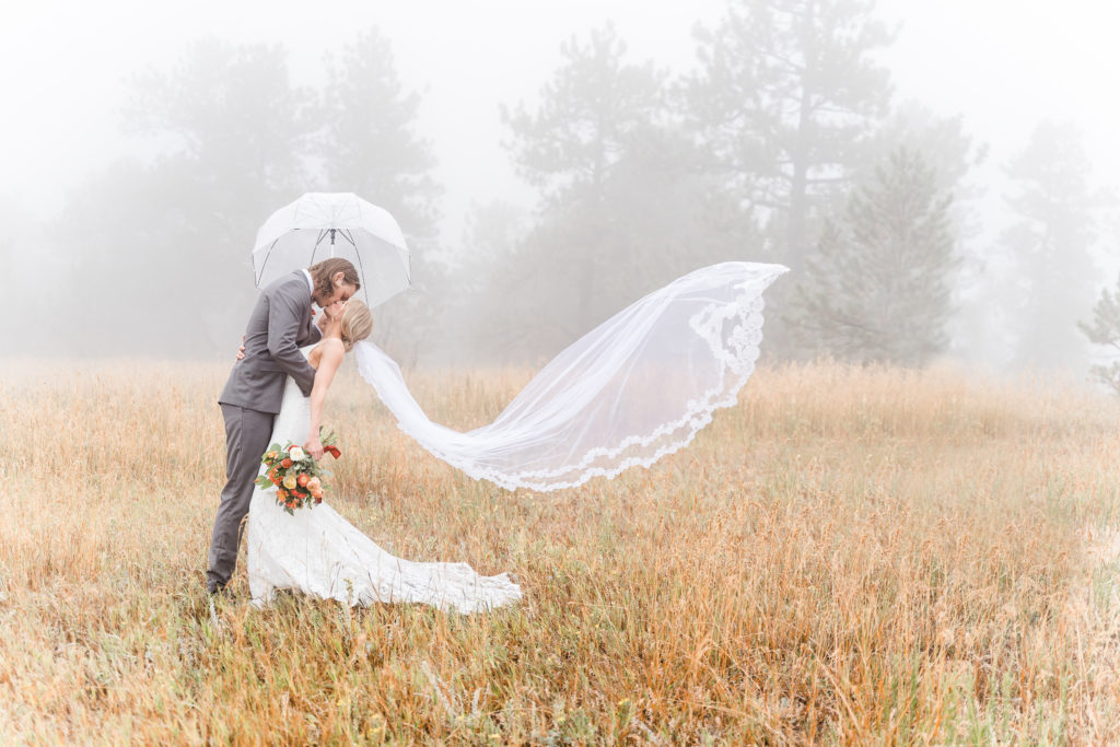 Mount Vernon Canyon Club Wedding Fog Rain Weather 