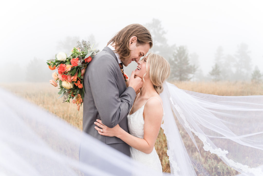 Mount Vernon Canyon Club Wedding Veil Shot