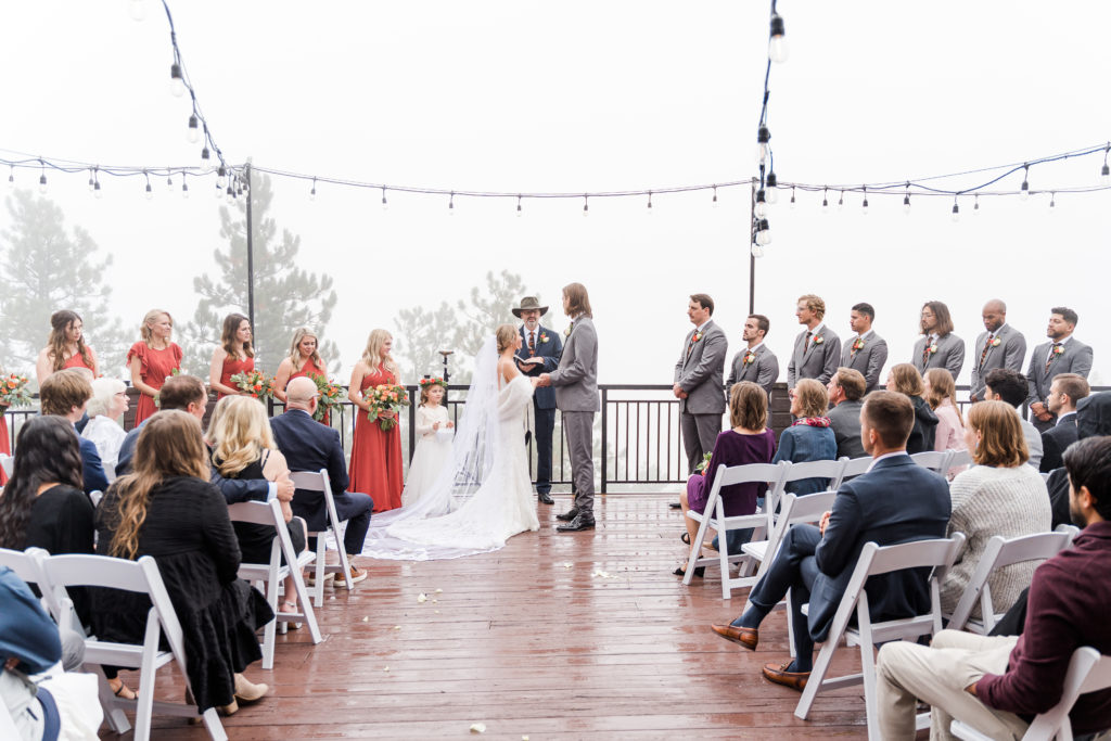 Mount Vernon Canyon Club Wedding Ceremony on the Deck