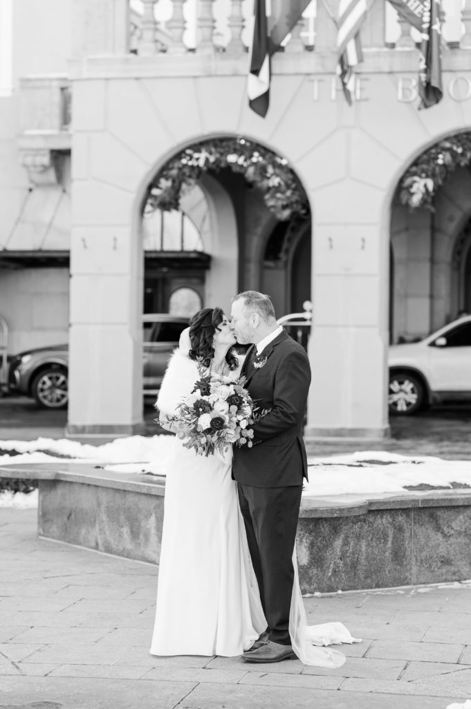 Winter Wedding at The Broadmoor Colorado Springs Black and White